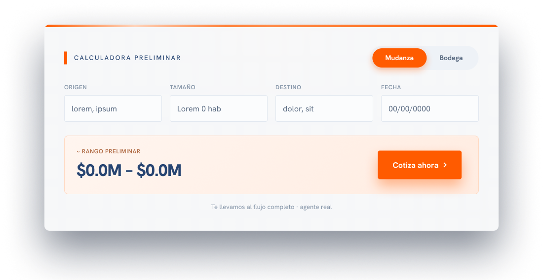 Calculadora de cotización Más Metros